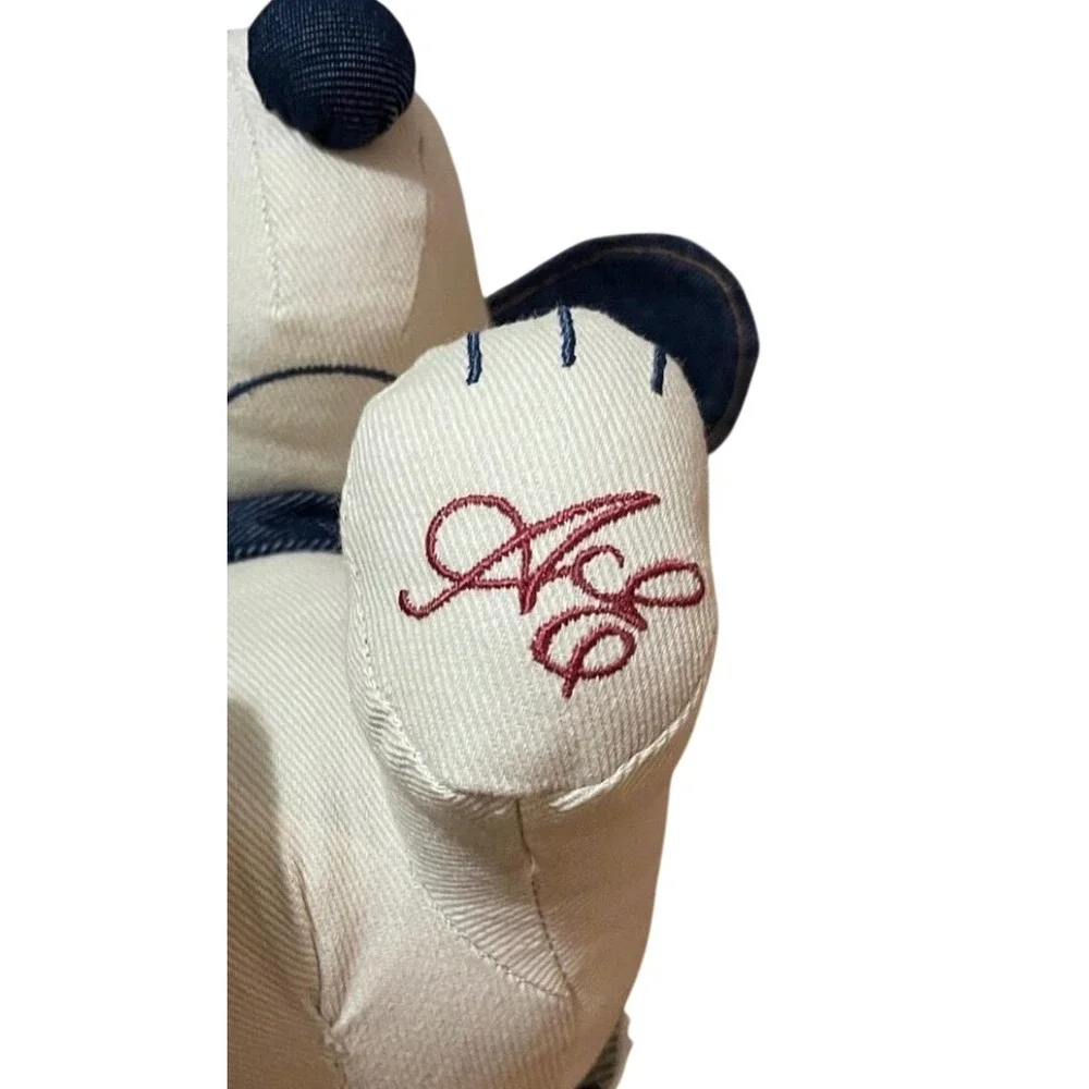 American‎ Eagle + Peanuts Snoopy Canvas Denim Plush Toy Gift Bag Dead Stock NWT